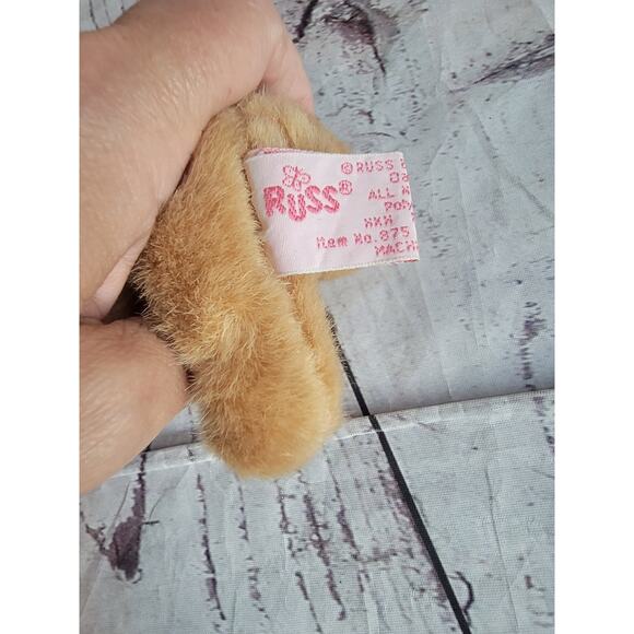 Vintage Russ Berrie Bunny Rabbit 4" Brown Stuffed Plush Mini Small Easter Animal - Picture 4 of 5